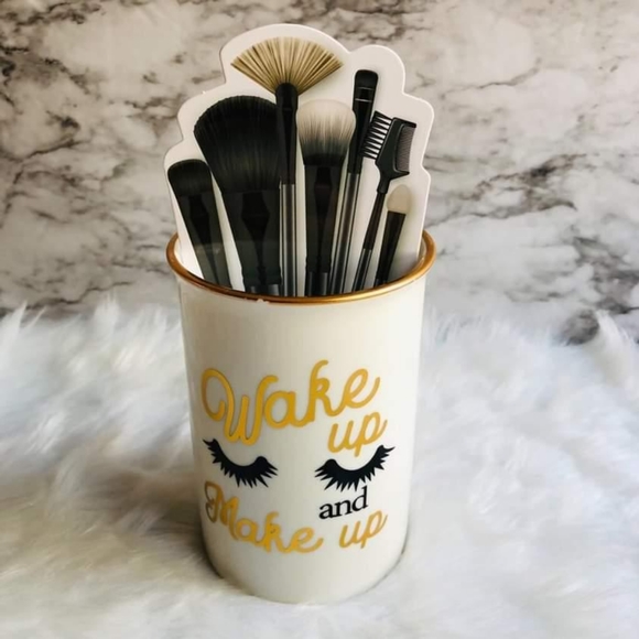 Makeup Brush Holder Wake Up And Make Up - Picture 9 of 9
